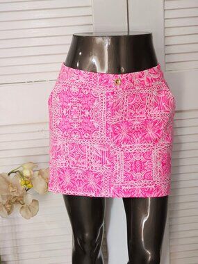 NWT Lilly Pulitzer Women's Colette Mini Skort  Pink Floral Print Size 6 078